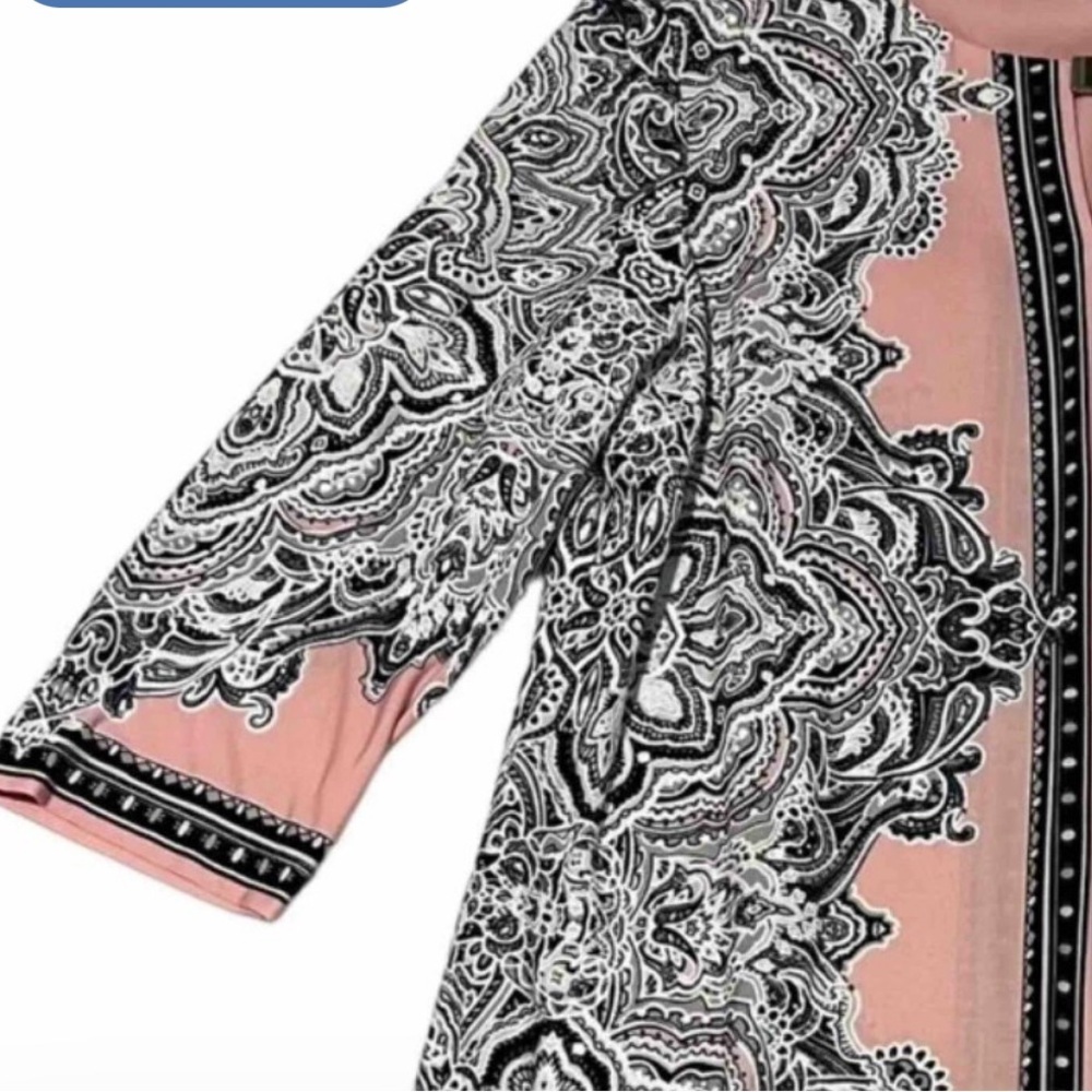 Sandra Darren Pink and Black Patterned Dress - Picture 6 of 10